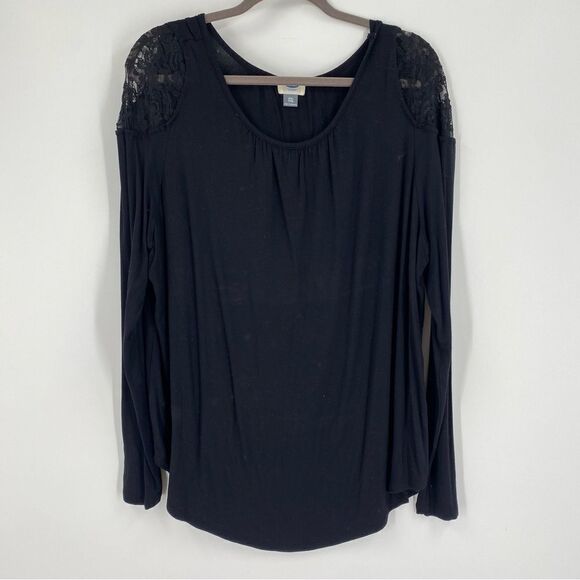 Old Navy Women’s Long Sleeve Lace Detail Shoulder Shirt size XXL - Picture 1 of 4